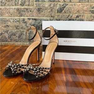 Aquazzura Bon Bon Sandals 105 – Black Nappa
Size 39